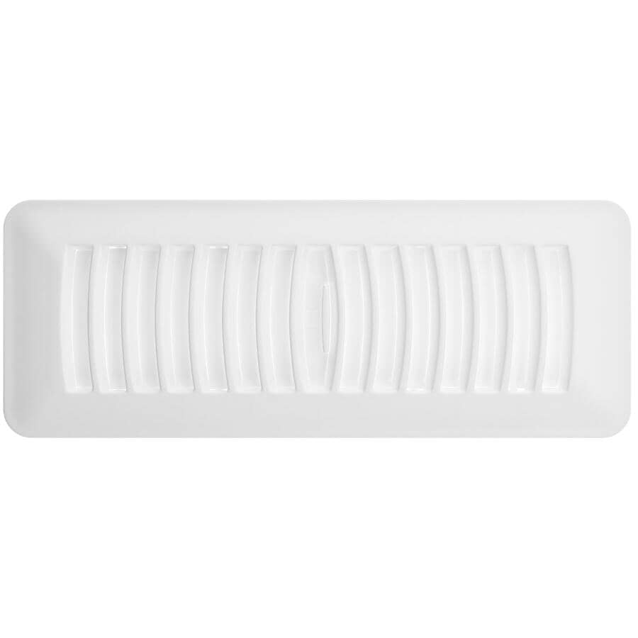 3" x 10" White Poly Floor Register