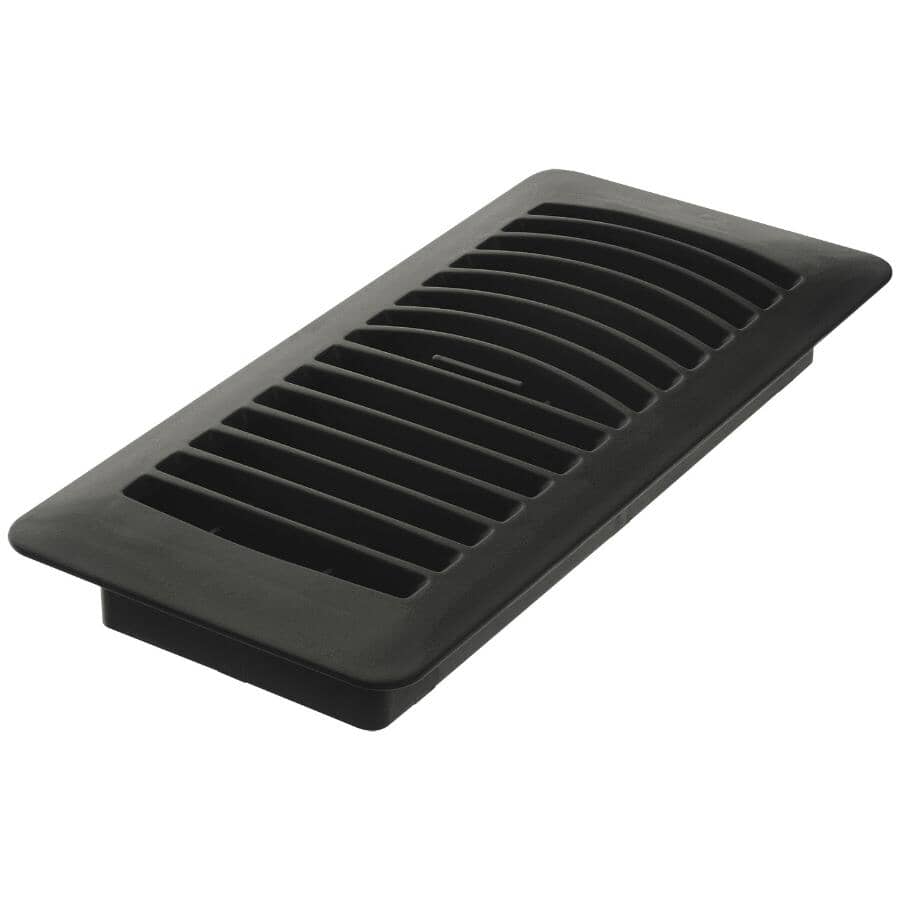 4" x 10" Black Poly Floor Register