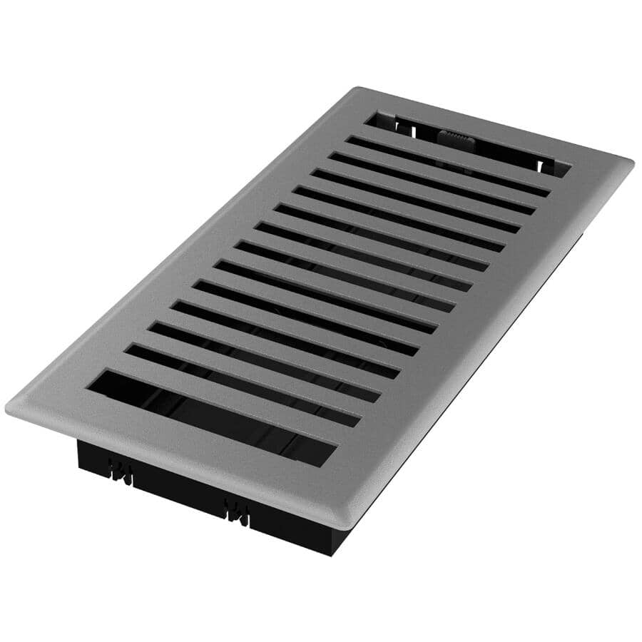 4" x 10" Montezuma Grey Granite Floor Register