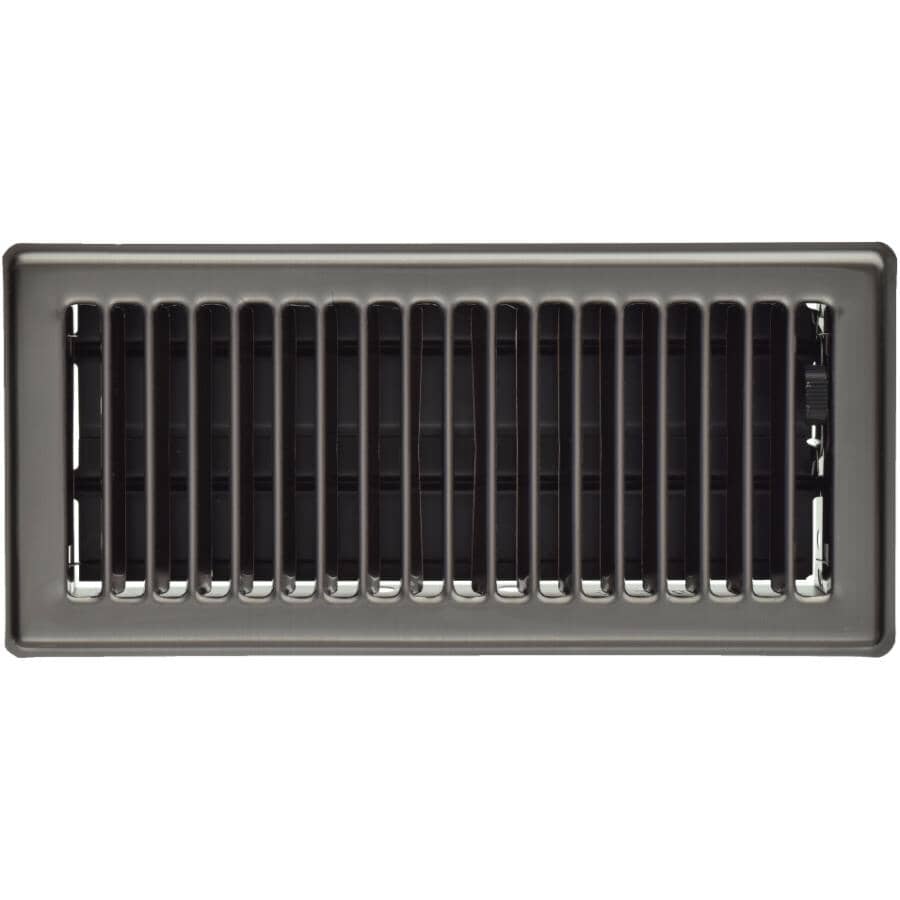 4" x 10" Pewter Floor Register