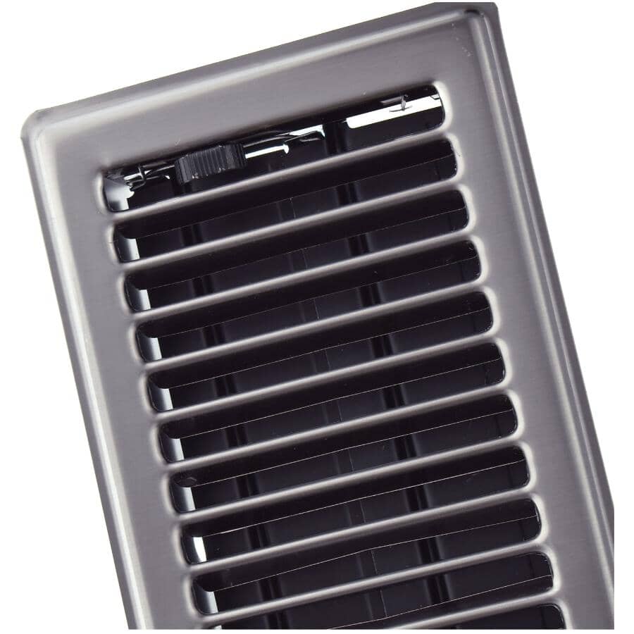 4" x 10" Pewter Floor Register