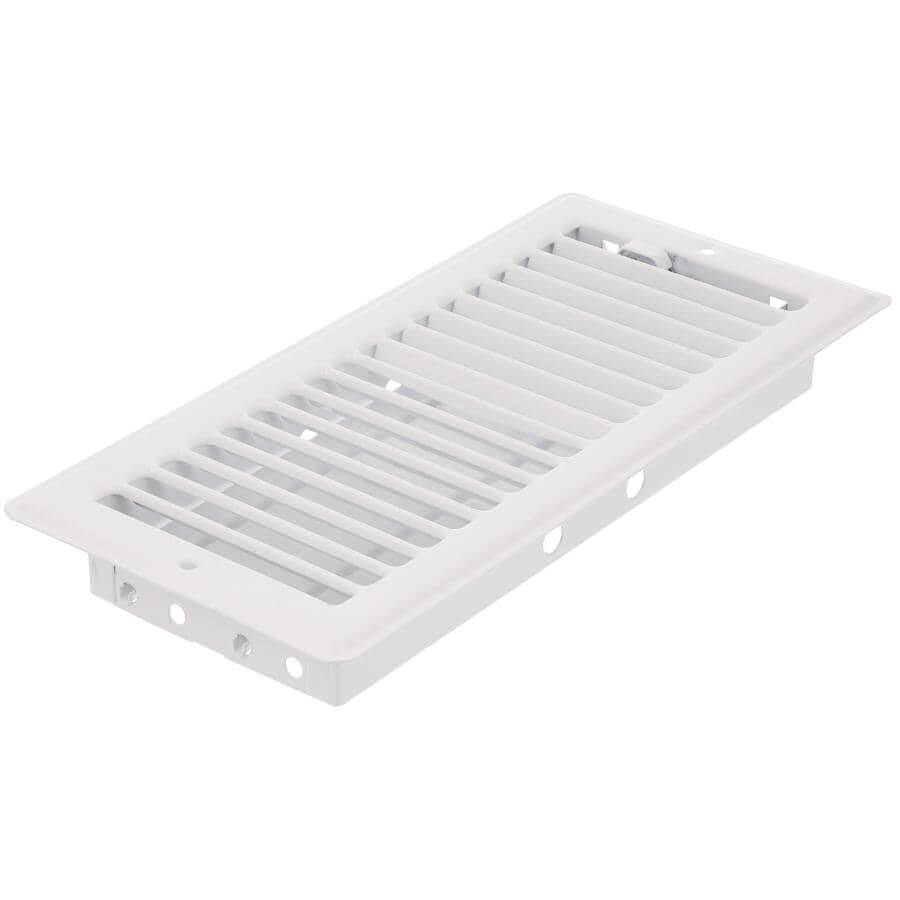 4" x 10" White Ceiling Register