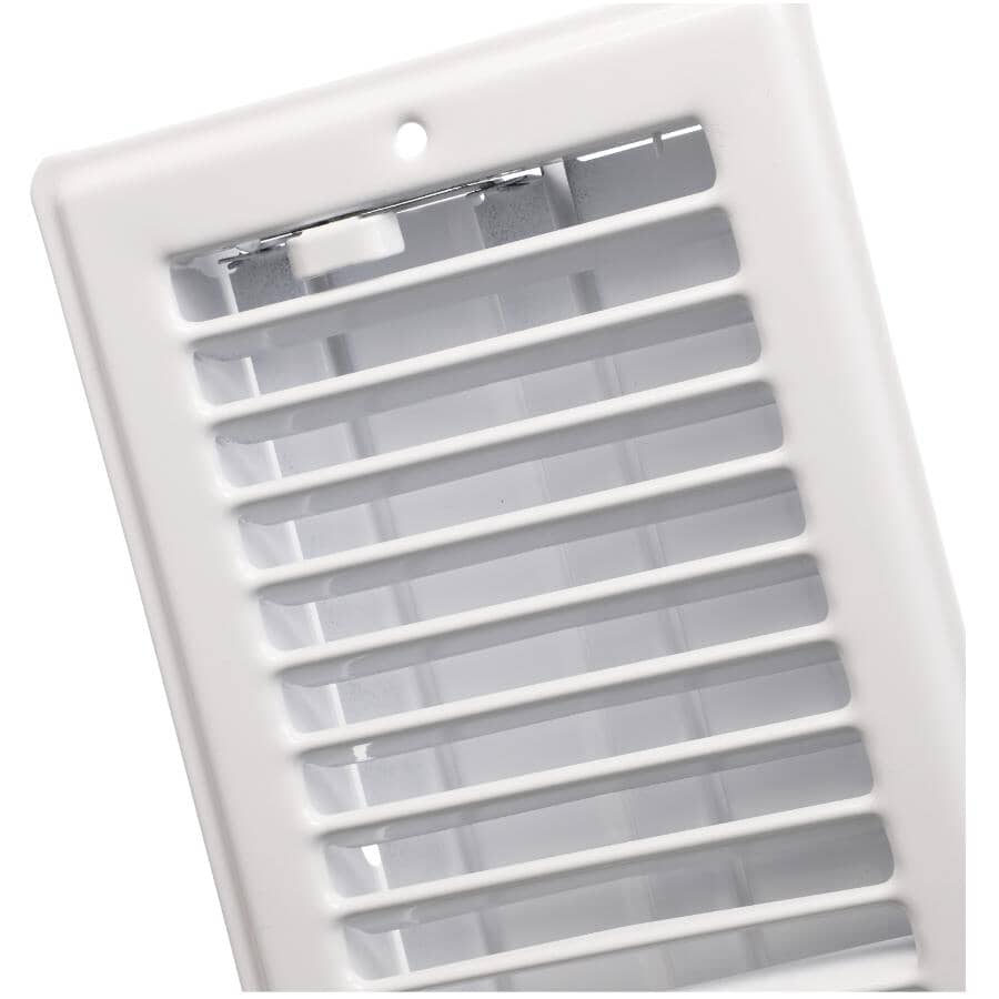 4" x 10" White Ceiling Register