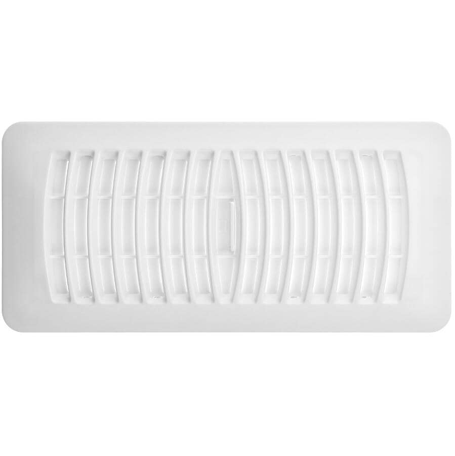 4" x 10" White Poly Floor Register