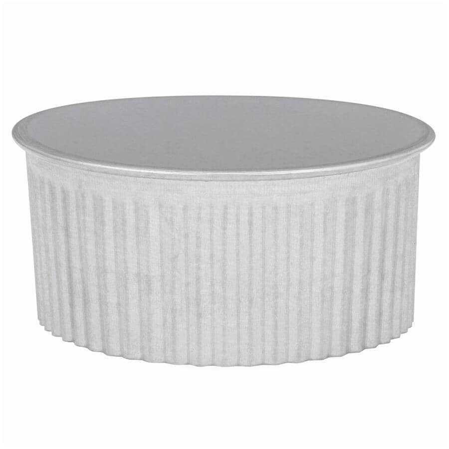 5" Small Galvanized End Cap