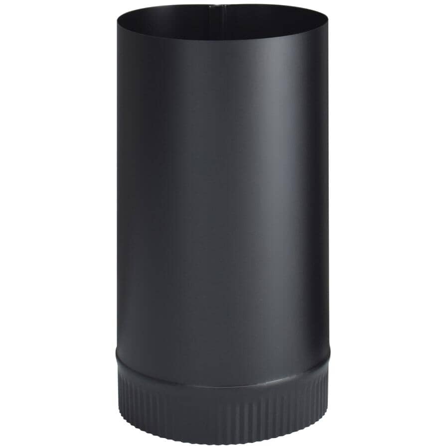 6" Diameter x 12"L 24 Gauge Black Stove Pipe