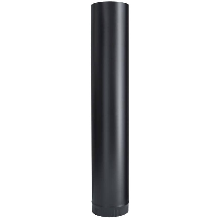 6" Diameter x 36"L 24 Gauge Black Stove Pipe