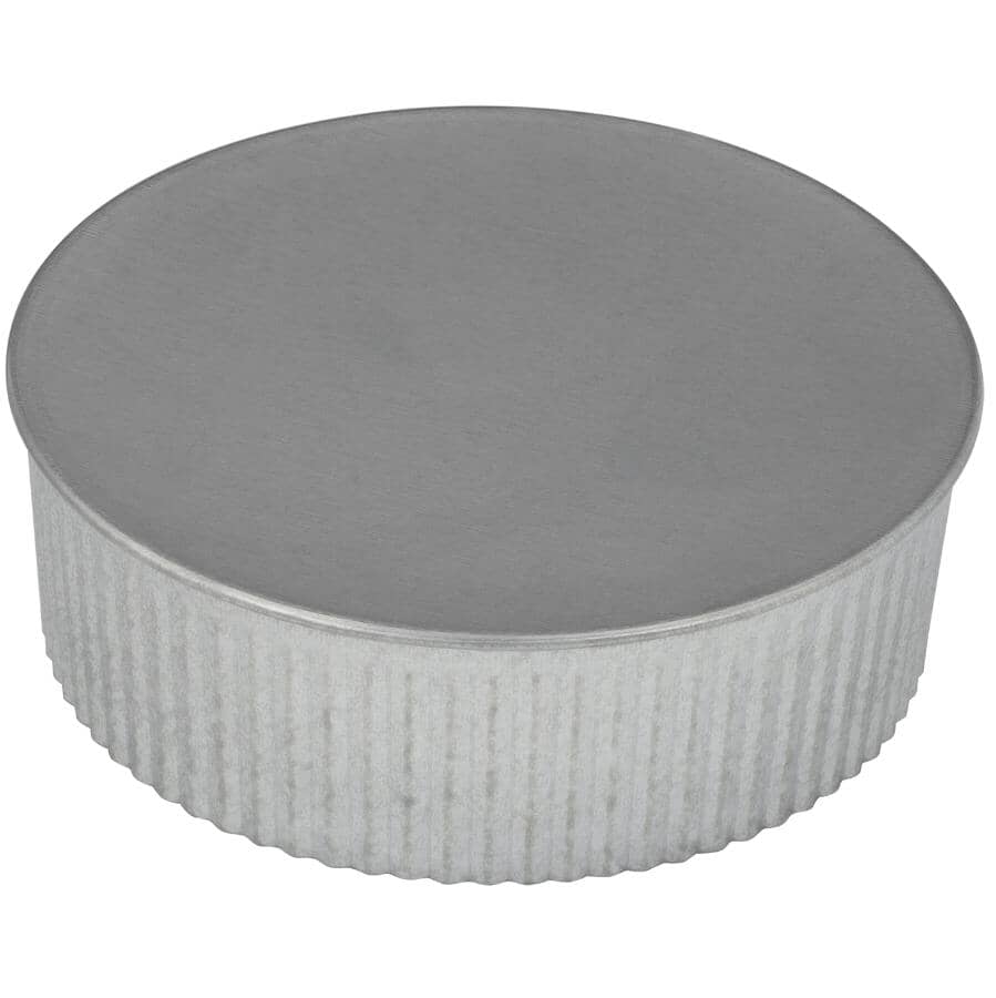 6" Small Galvanized End Cap