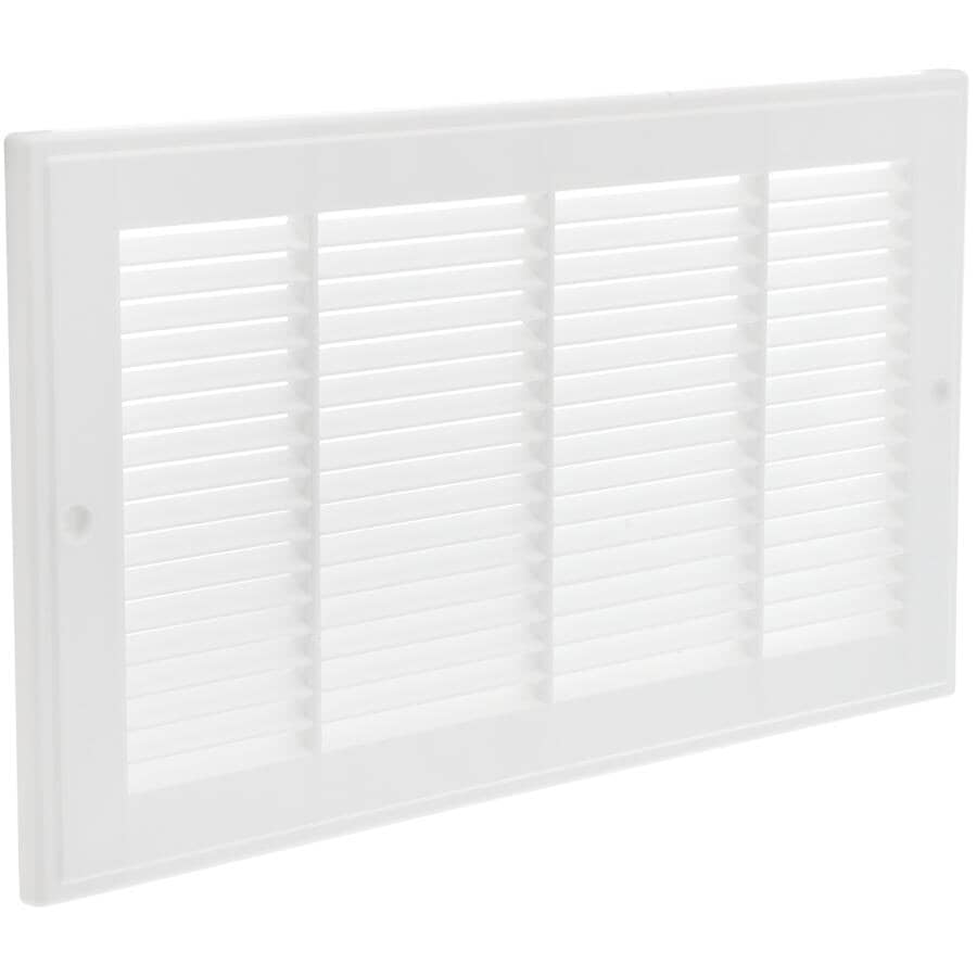 6" x 12" White Poly Air Return Grille