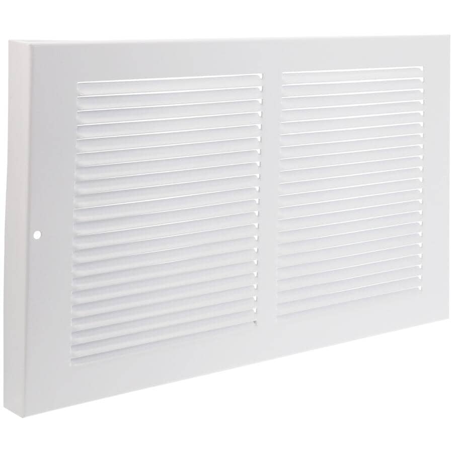 8" x 14" White Baseboard Grille