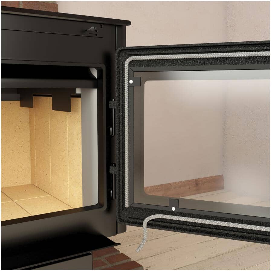 Fiberglass Gasket Rope Kit - 1/4" x 6.25', Round, White