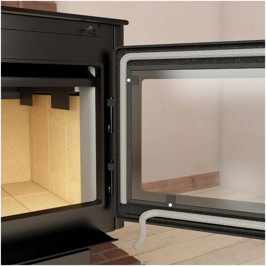 Fiberglass Gasket Rope Kit - 3/8" x 6.25', Round, White