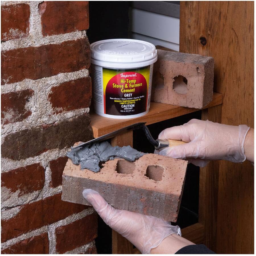 Hi-Temp Stove & Furnace Cement - 946 ml, Grey