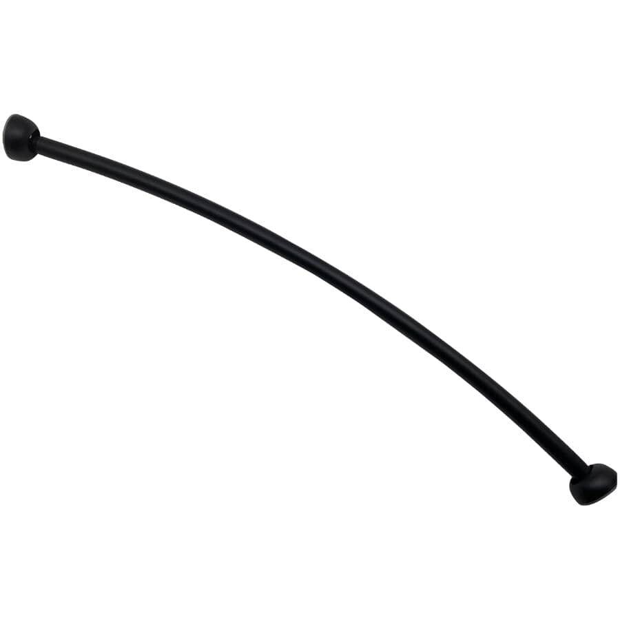 Adjustable Curved Shower Rod - Black, 36" - 60"