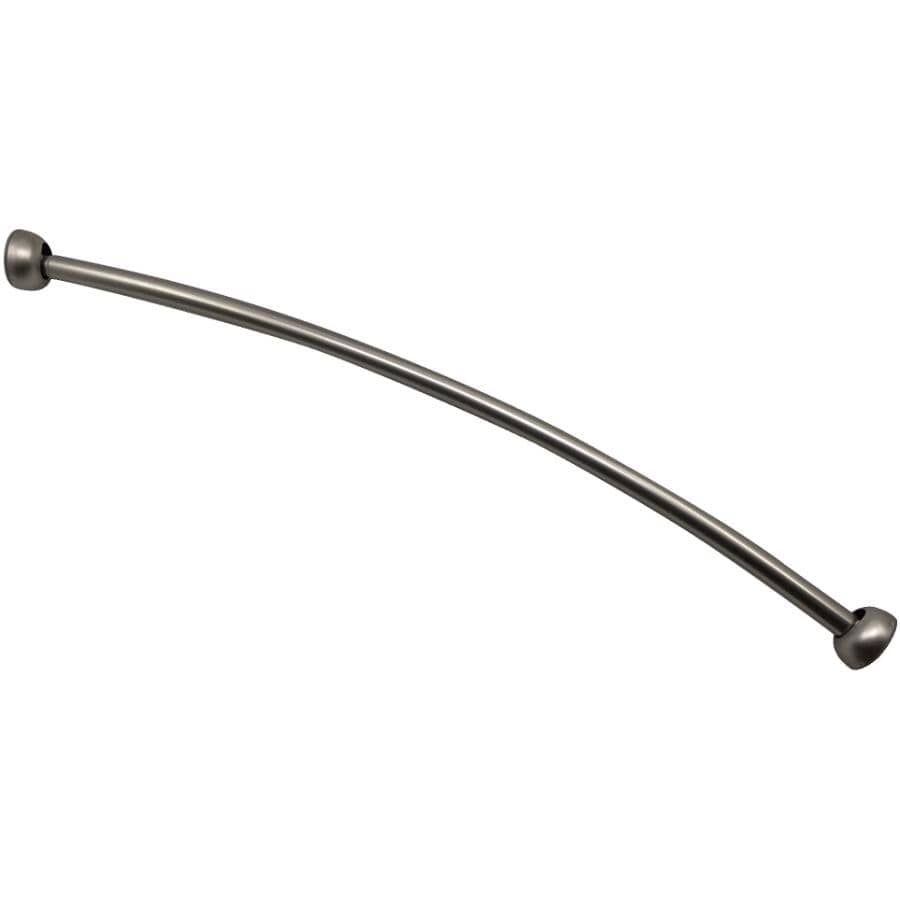 Adjustable Curved Shower Rod - Satin Nickel, 36" - 60"