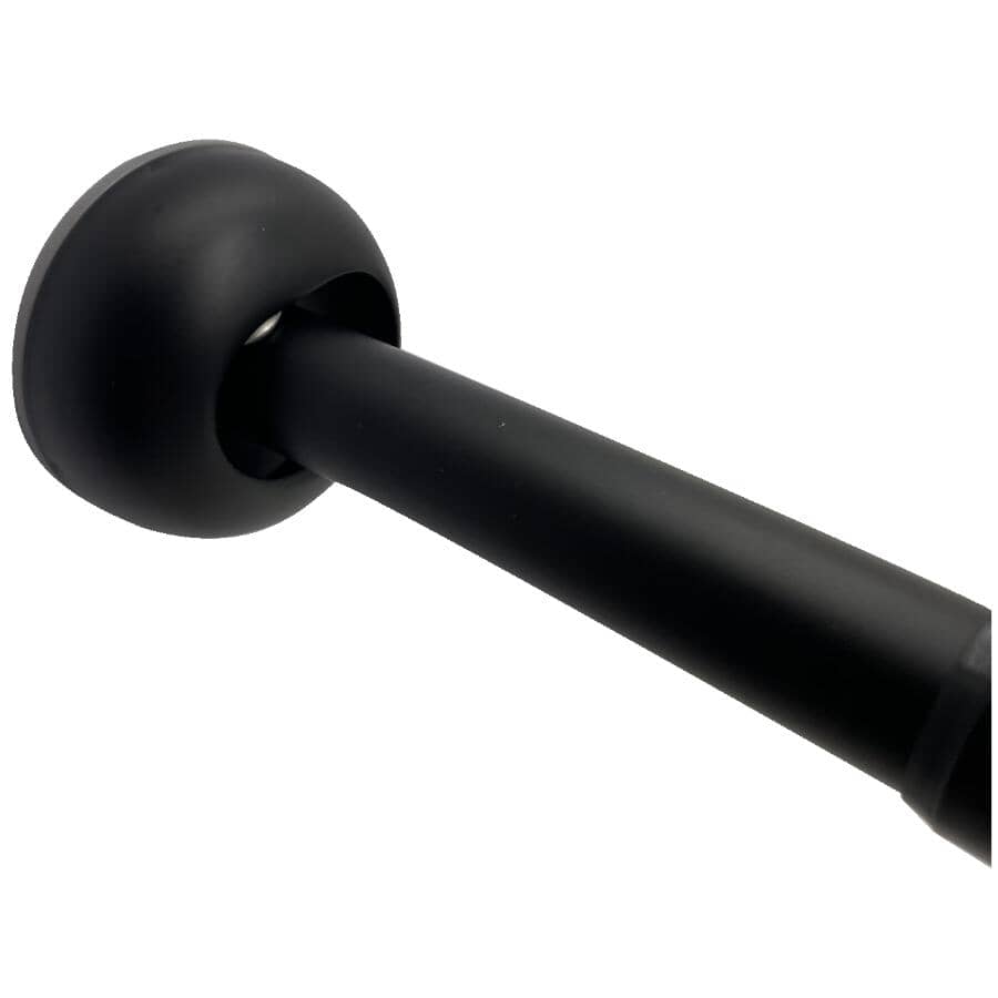 Adjustable Curved Shower Rod - Black, 36" - 60"