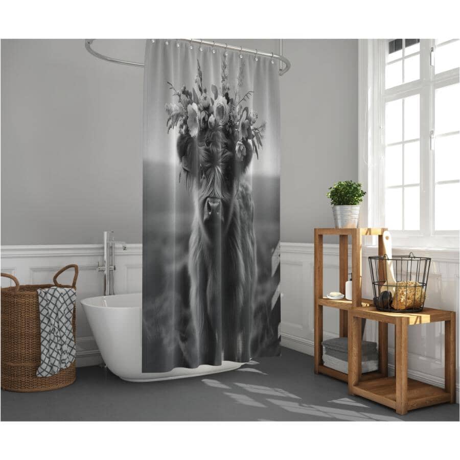 Baby Highland Cow Polyester Shower Curtain - 70" x 72"