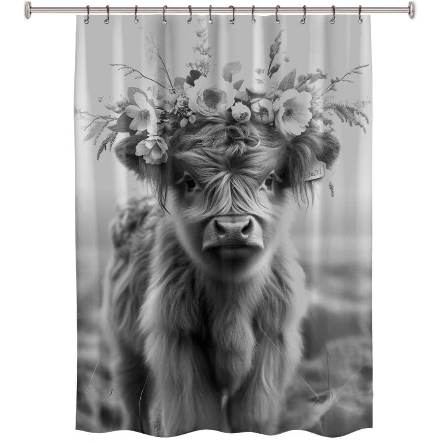 Baby Highland Cow Polyester Shower Curtain - 70" x 72"