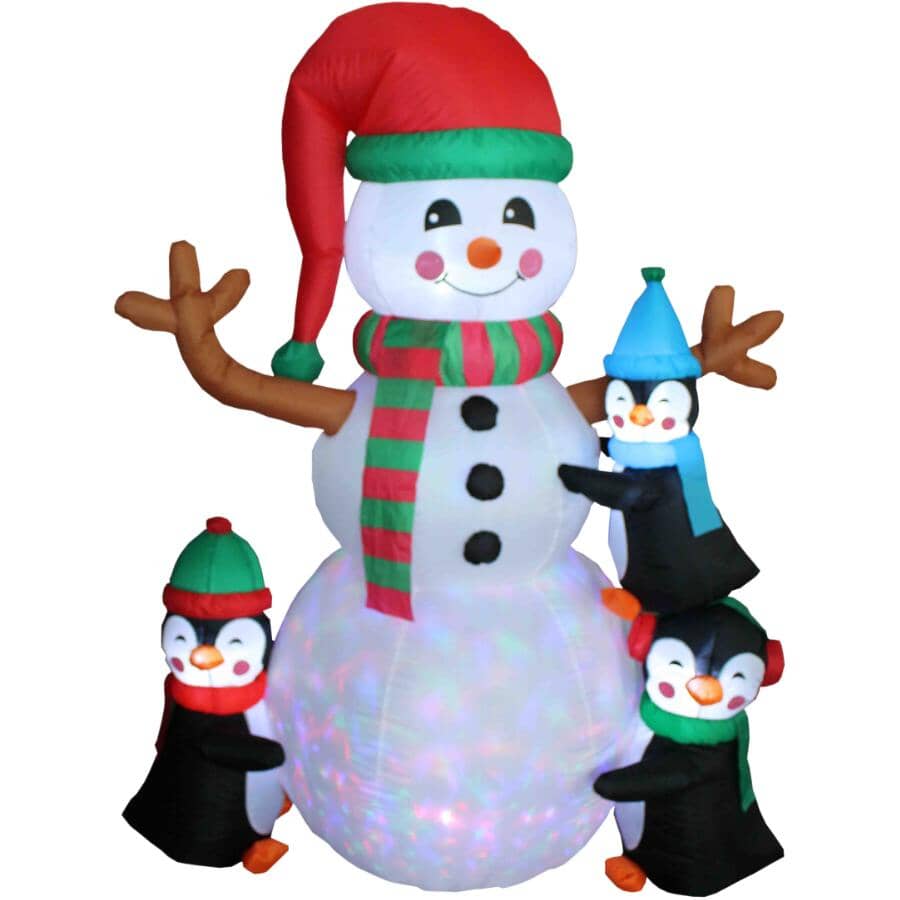 6' Standing Snowman Airblown Inflatable Figure - Outdoor