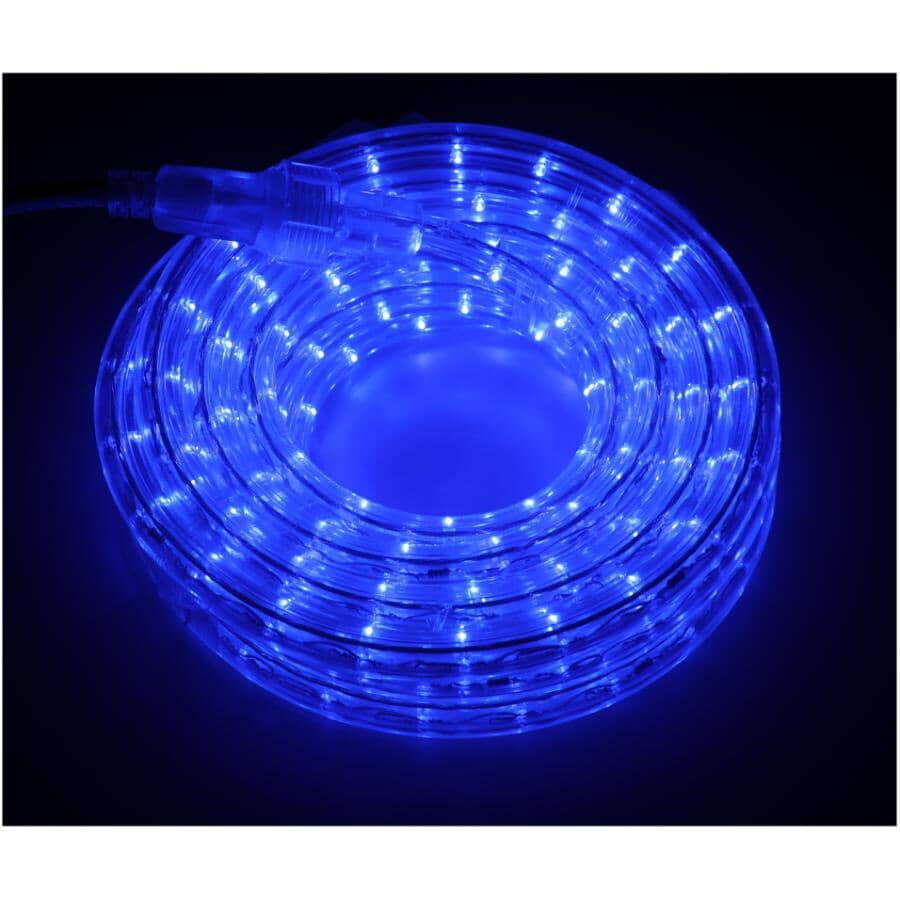 LED Round Rope Light - Blue, 15'