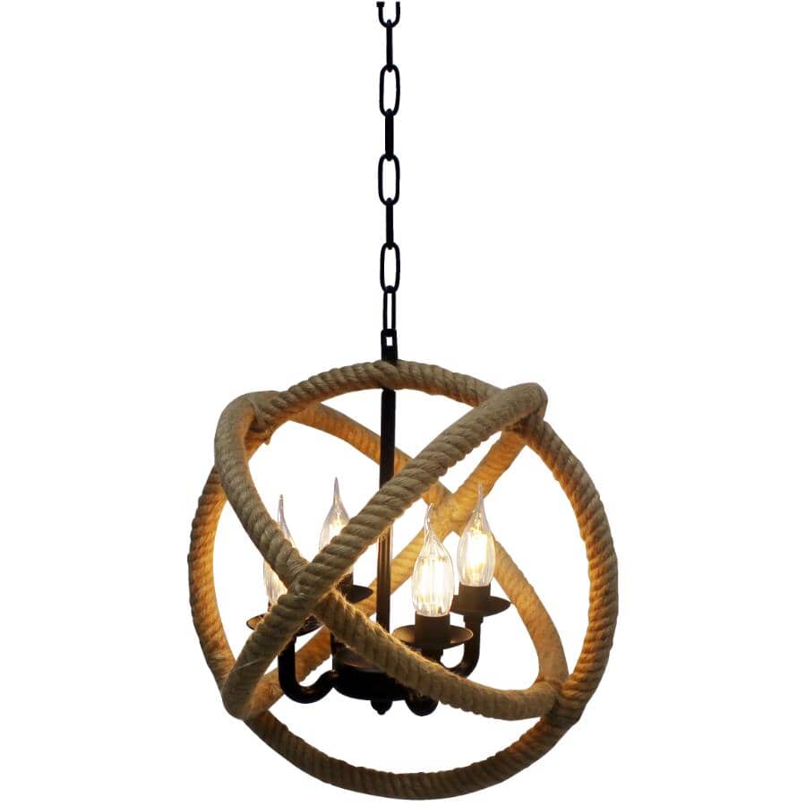 16" Hanging Chandelier - Battery Operated + Remote