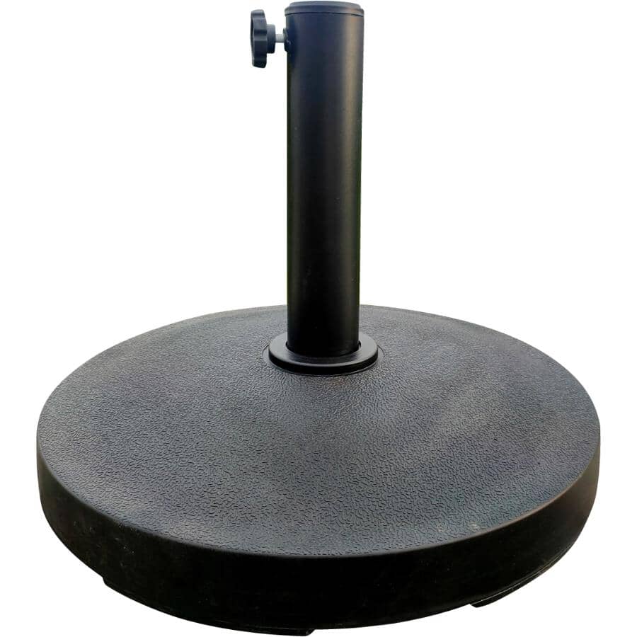 16.5" Round Cement Umbrella Base - Black