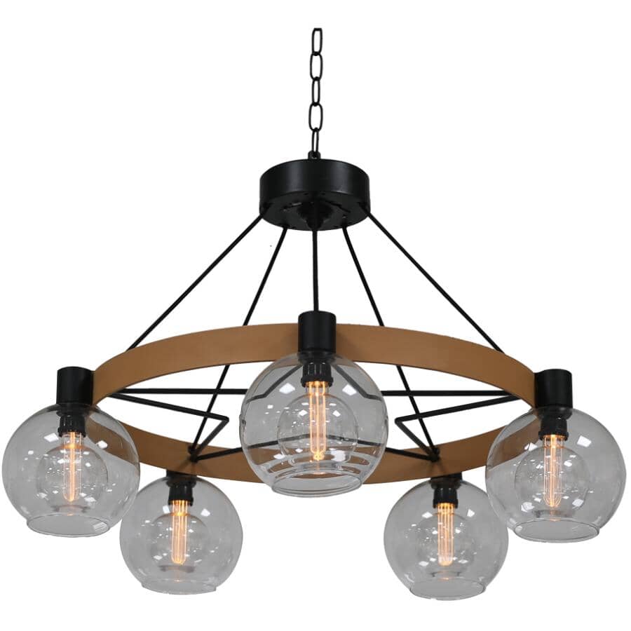 24" Hanging Chandelier - Battery Operated + Remote
