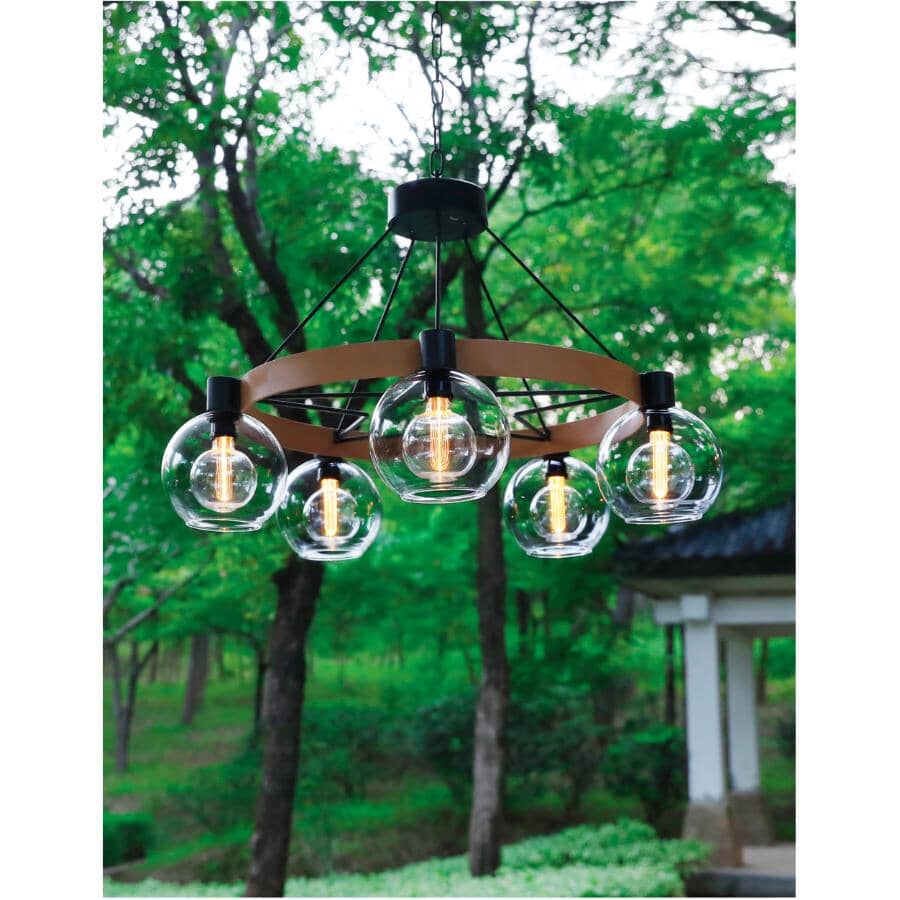 24" Hanging Chandelier - Battery Operated + Remote