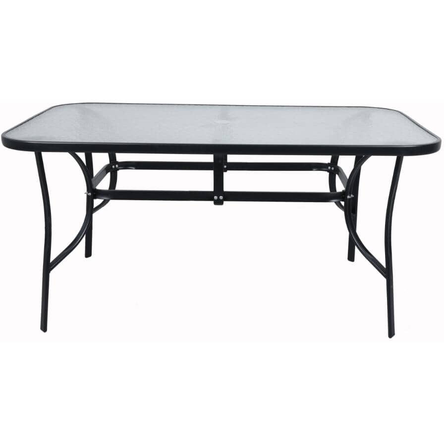 36" x 60" Glass Top Dining Table