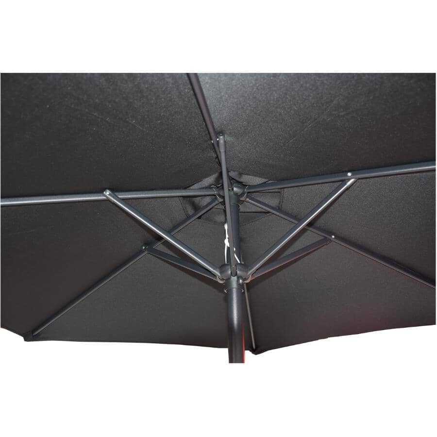 7' Crank Market Umbrella - Black