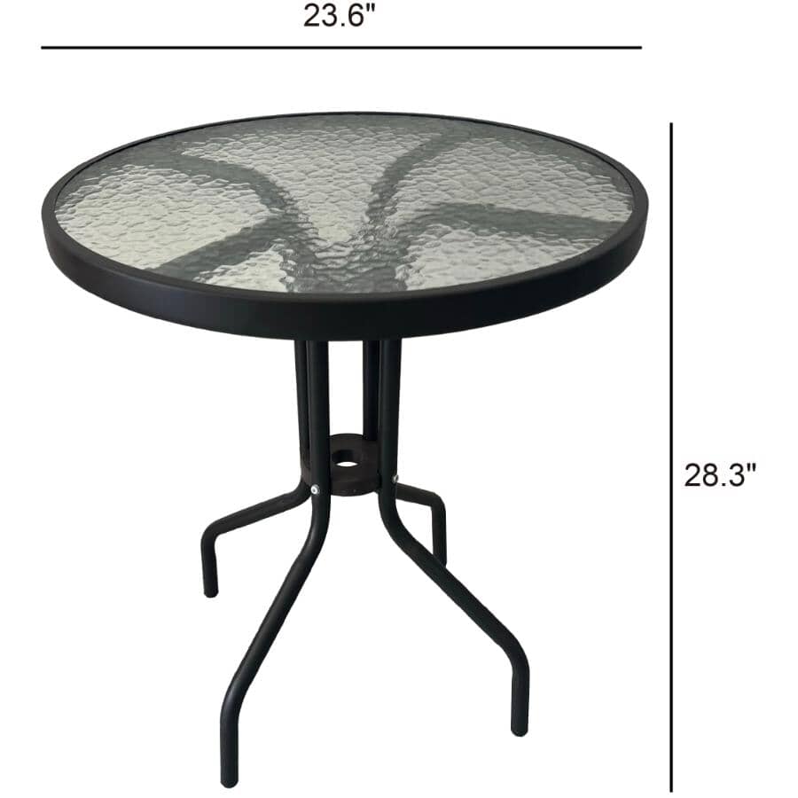 Brown Wicker Steel Frame Bistro Set - 3 Piece