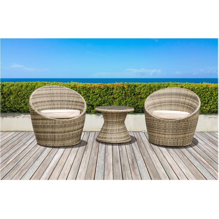 Egg Chat Set - with Cushions, 3 Piece