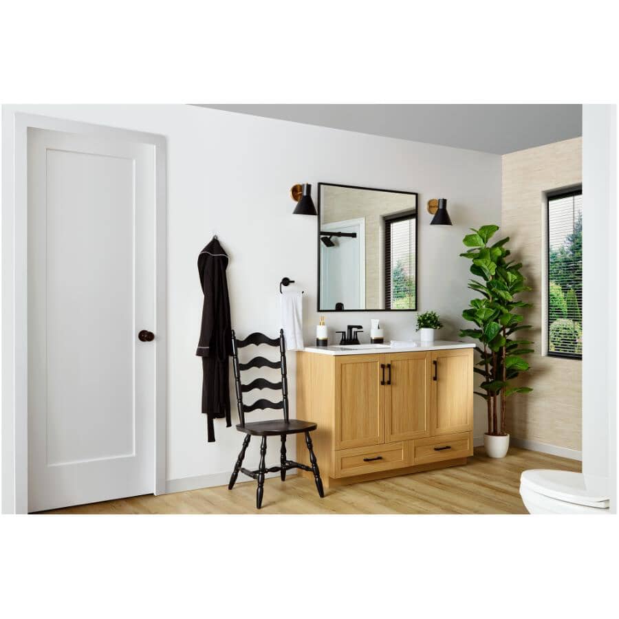 Reina Framed Square Mirror - Matte Black, 36" x 36"