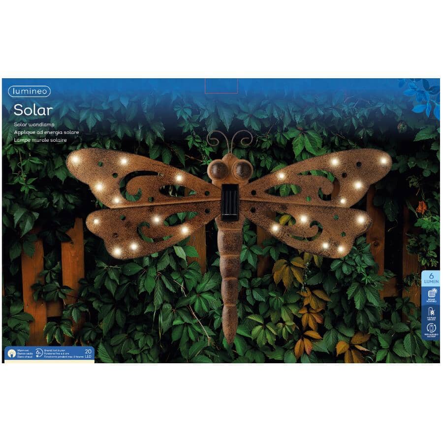 Solar Dragonfly Wall Light with Steady Function