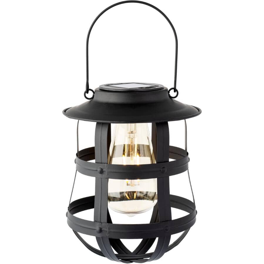 Solar Hanging Garden Light - Black