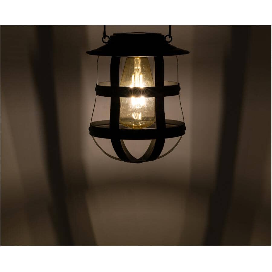 Solar Hanging Garden Light - Black