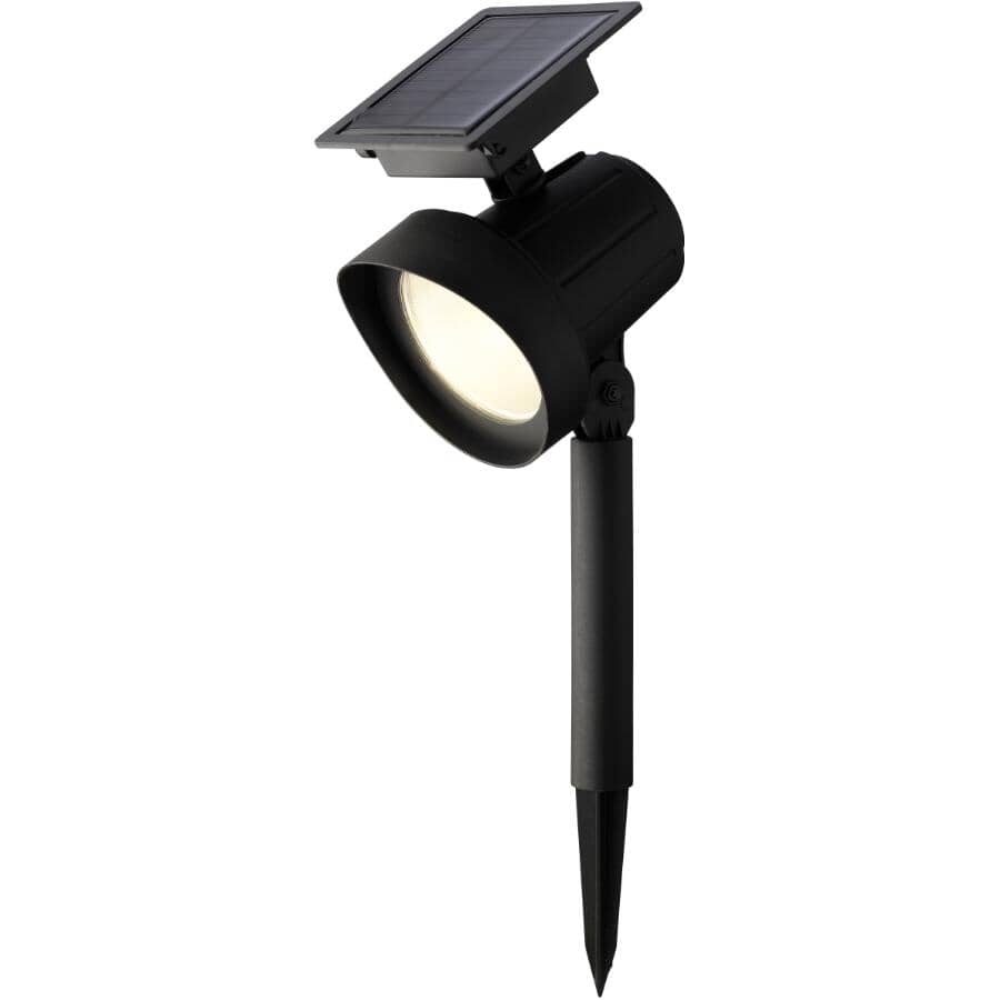 Solar Spotlight Garden Stake Light - with Colour Changing Effect, Set of 2