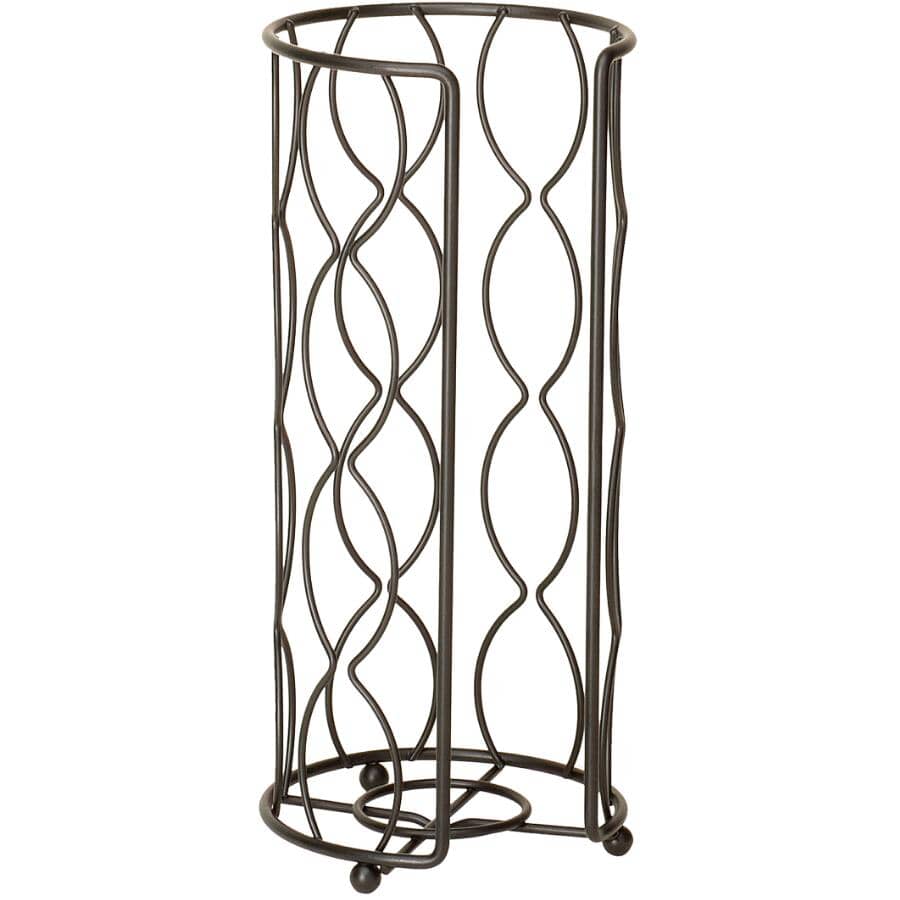 Wave Design Toilet Tissue Holder - Black