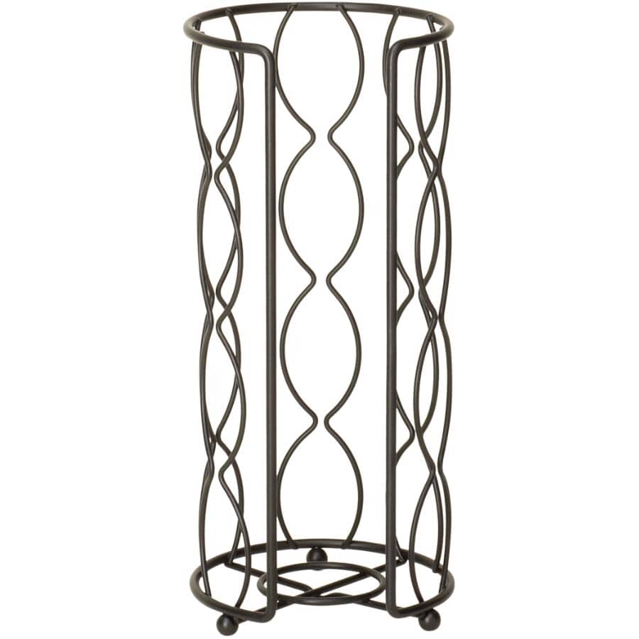 Wave Design Toilet Tissue Holder - Black