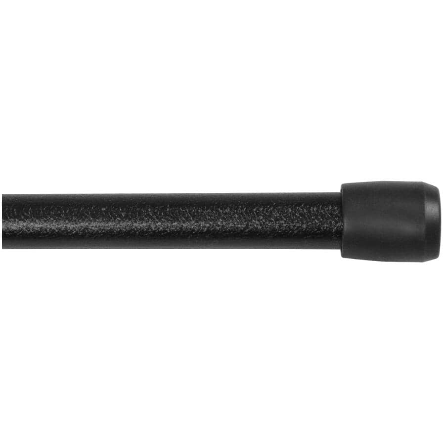 28" - 48" Black Spring Tension Curtain Rod