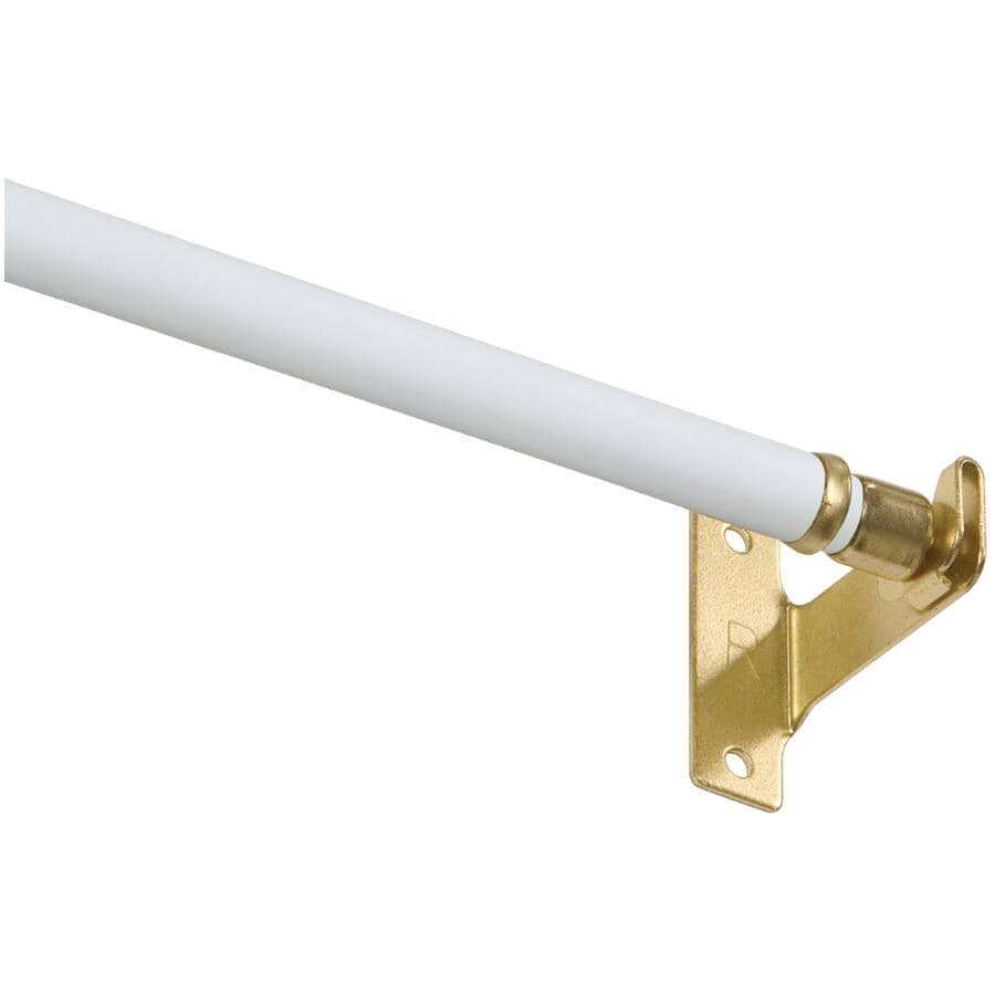 28" - 48" White Sash Curtain Rod