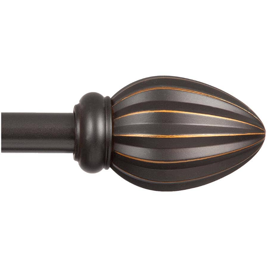 36" - 66" Oil Rubbed Bronze Bailey Curtain Rod Set