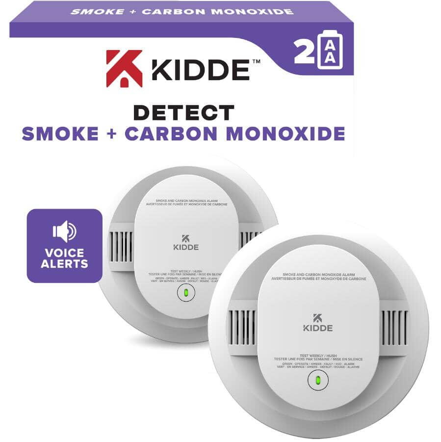 Battery Operated Smoke & Carbon Monoxide Detector with AA Battery, Voice Warning