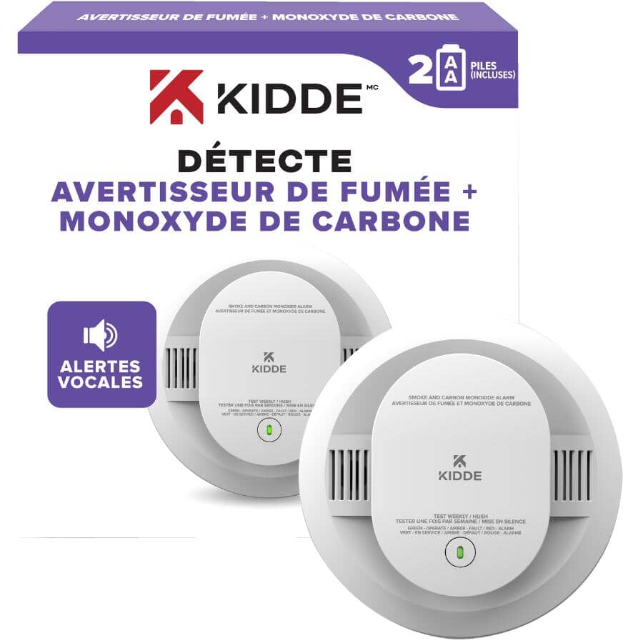 Battery Operated Smoke & Carbon Monoxide Detector with AA Battery, Voice Warning