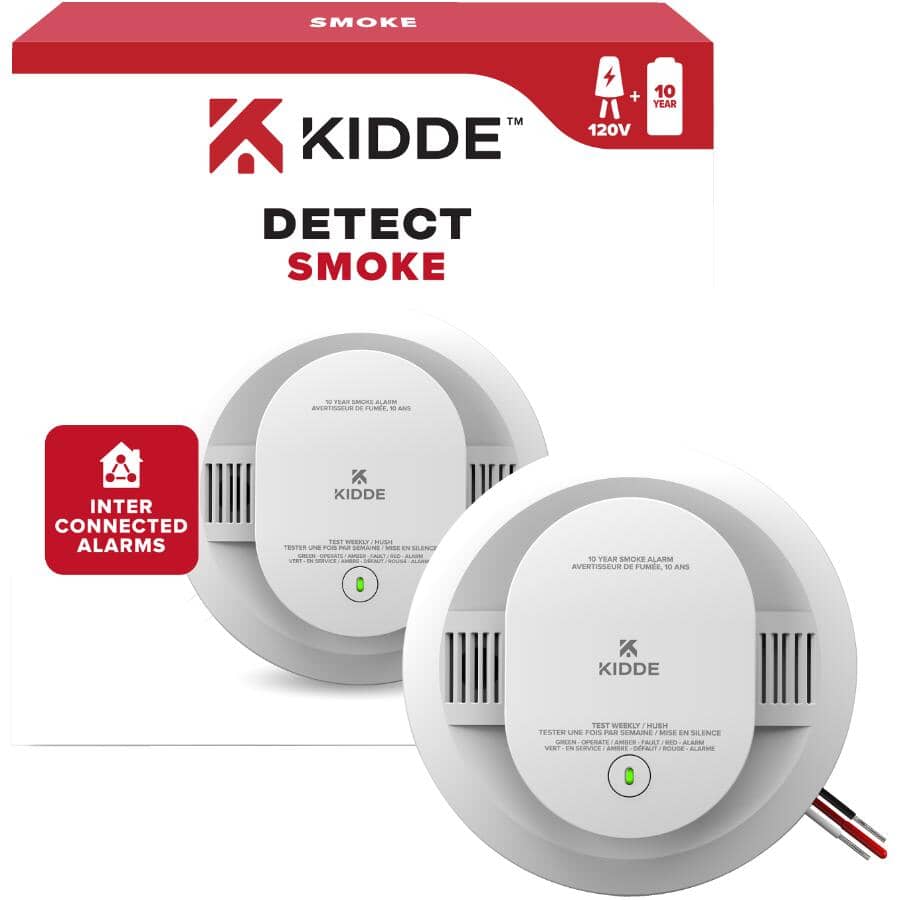 Hardwired Smoke Detector with Worry Free 10 Year Backup Battery
