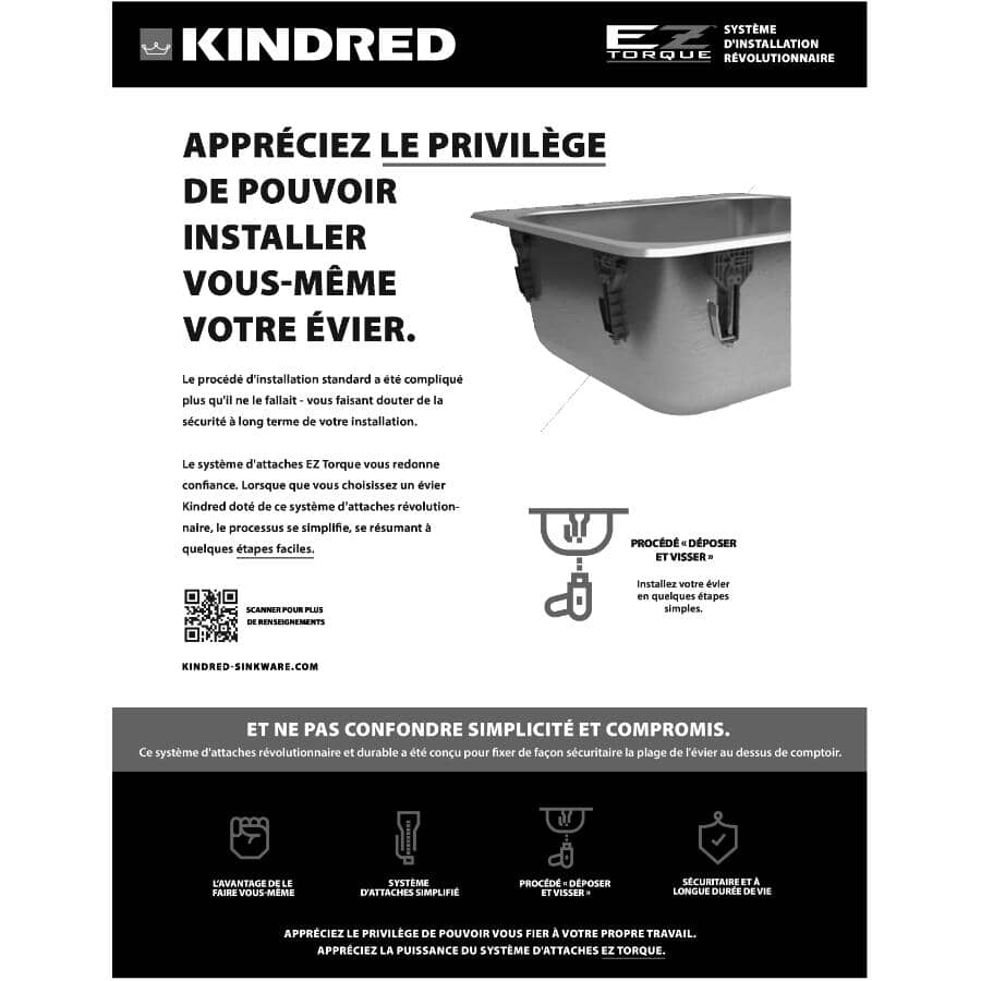 31"x 22" Single Drop-In Kitchen Sink - with Accessories, Stainless Steel