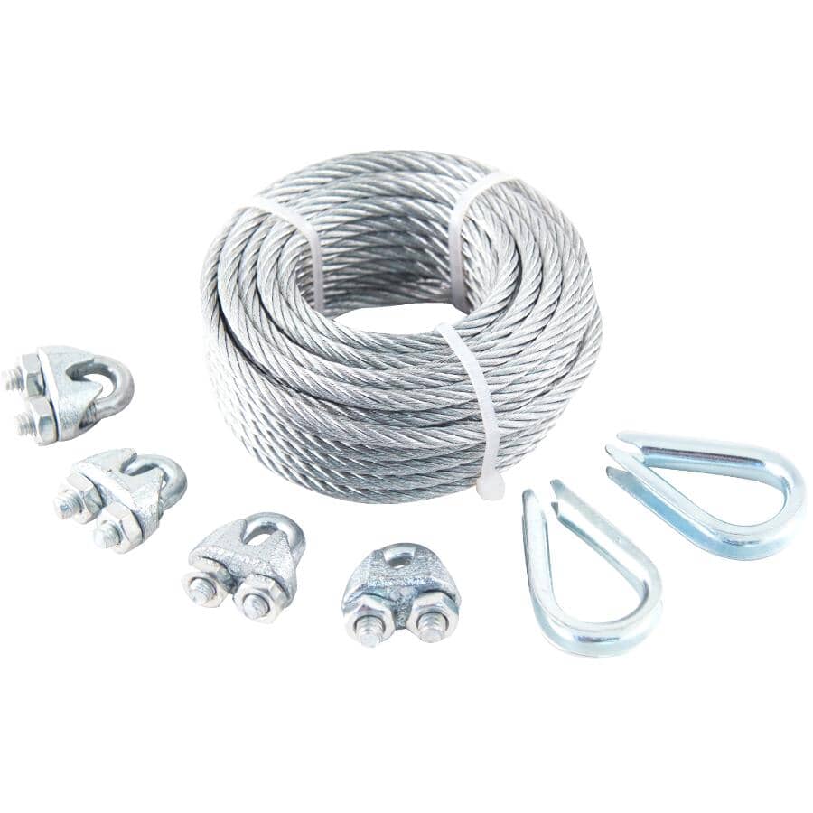 1/8" x 50' 7 x 7 Strands Coated Aircraft Cable