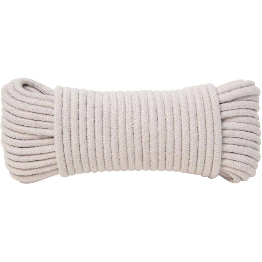 3/16" x 50' Polyester Cotton Diamond Braid Clothesline Cord