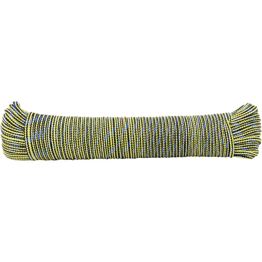 5/32" x 100' Yellow/Black Hollow Core Polypropylene Rope