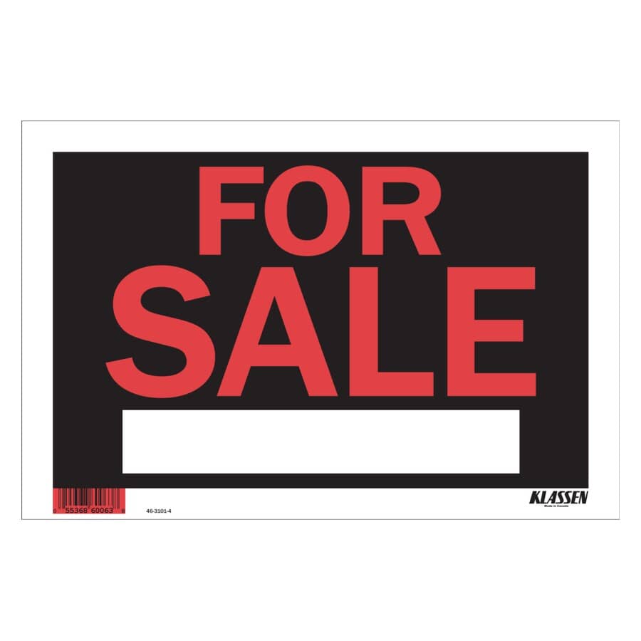 8" x 12" For Sale Sign